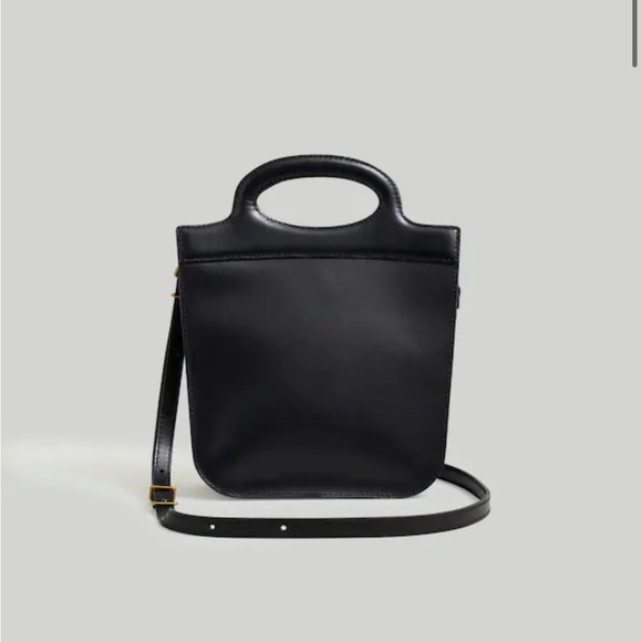 MADEWELL The Toggle Crossbody Bag Leather True Black Pockets Top Handle NEW